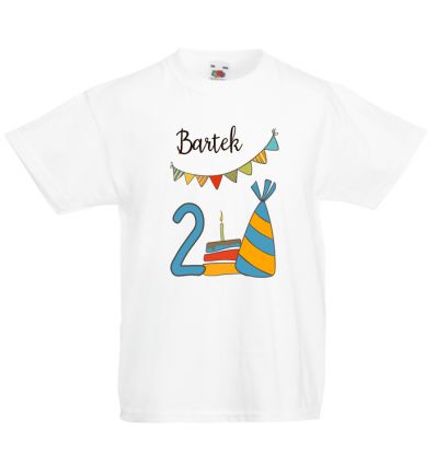 Koszulka urodzinowa z imieniem - 2 latka