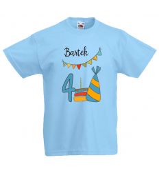 Koszulka urodzinowa z imieniem - 4 latka