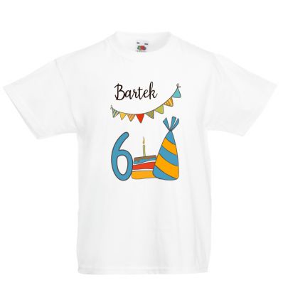 Koszulka urodzinowa z imieniem - 6 lat