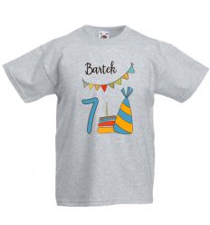 Koszulka urodzinowa z imieniem - 7 lat