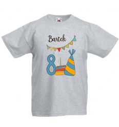 Koszulka urodzinowa z imieniem - 8 lat