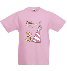 Koszulka urodzinowa z imieniem - 3 latka