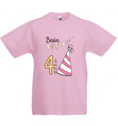 Koszulka urodzinowa z imieniem - 4 latka