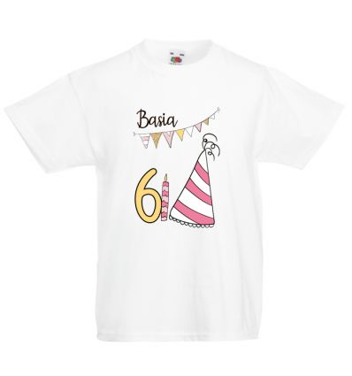Koszulka urodzinowa z imieniem - 6 lat