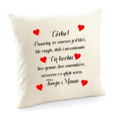 Poszewka z wyznaniem dla Córki