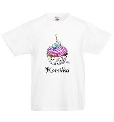 Koszulka urodzinowa z babeczką 1 rok