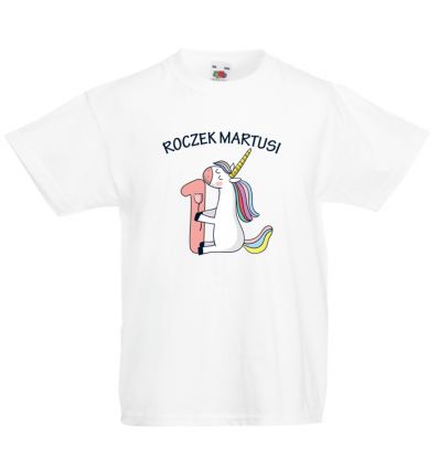 Koszulka na roczek z imieniem i jednorożcem