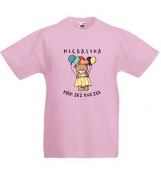 Koszulka na roczek z imieniem i misiem