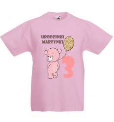 Koszulka na 3 latka z imieniem i misiem