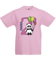 Koszulka na 2 latka z imieniem i pandą