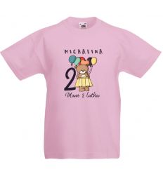Koszulka na 2 latka z imieniem i misiem