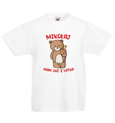 Koszulka na 2 latka z imieniem i misiem