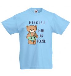 Koszulka na roczek z imieniem i misiem