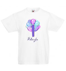 Koszulka na roczek z imieniem i balonami