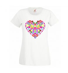 Koszulka z kolorowym sercem