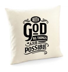 Poszewka With God all things are possible