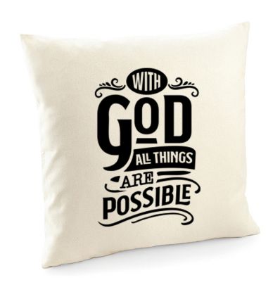 Poszewka With God all things are possible