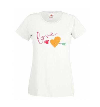 Koszulka żółte serce ze strzałą