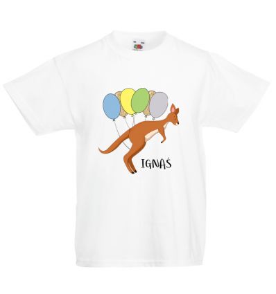 Kangur z balonami z imieniem koszulka