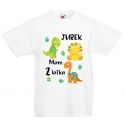 Koszulka na dwa latka z dinozaurami