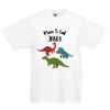 Koszulka urodzinowa 5 z dinozaurami