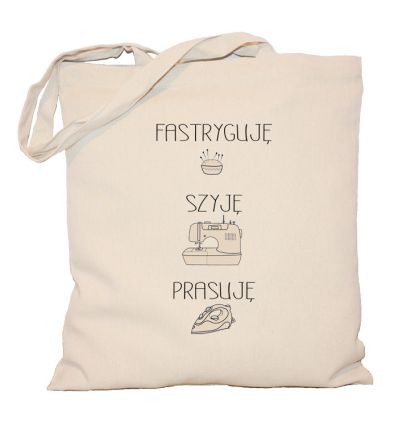 Fastryguję, szyję, prasuję Torba na prezent dla krawcowej