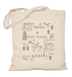 Torba na nici, igły i guziki prezent dla krawcowej