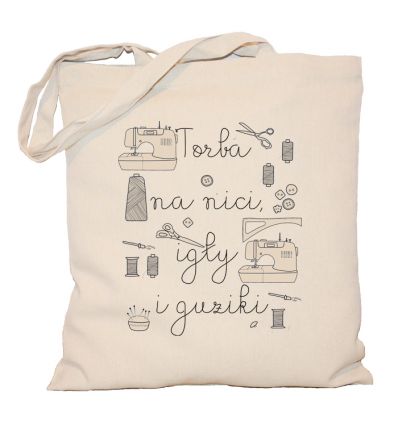 Torba na nici, igły i guziki prezent dla krawcowej