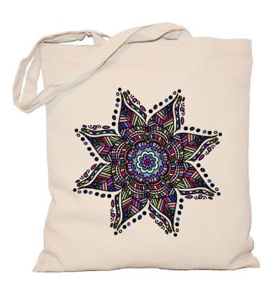 Torba kolorowa mandala gwiazda