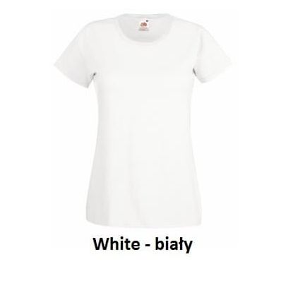 Fruit Koszulka Valueweight Lady White