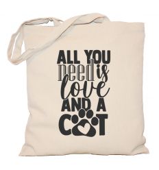 Torba z kotem All you need is love and a cat