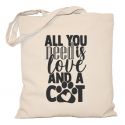 Torba z kotem All you need is love and a cat