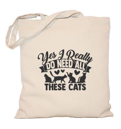 Torba z kotem Yes I Really Do Need All These Cats