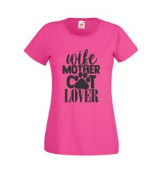 Koszulka kociara Wife Mother Cat Lover