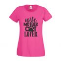 Koszulka kociara Wife Mother Cat Lover