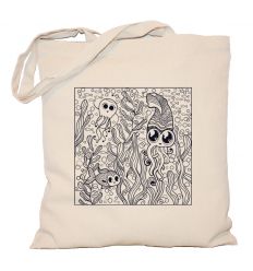 Torba doodle morze do kolorowania