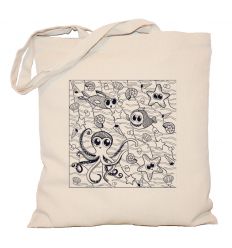 Torba doodle rybki do kolorowania
