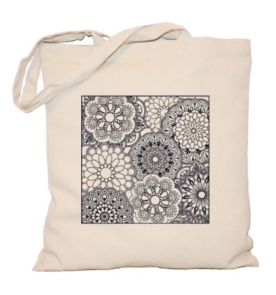 Torba doodle mandale do pokolorowania