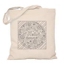 Torba doodle mandala lato do pokolorowania