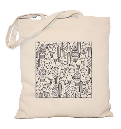 Torba doodle mandala lody do pokolorowania