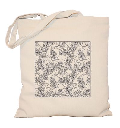 Torba doodle mandala liście do pokolorowania