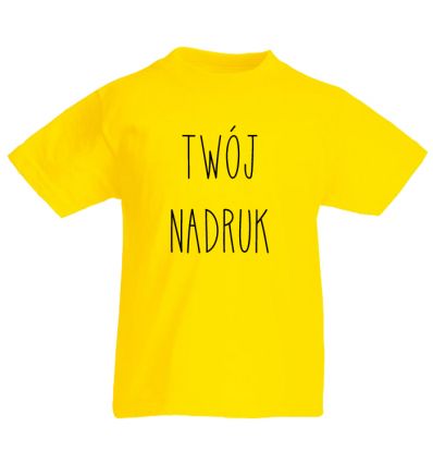 Koszulka dziecięca żółta z Twoim nadrukiem
