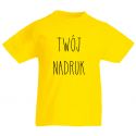 Koszulka dziecięca żółta z Twoim nadrukiem