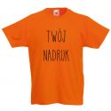Koszulka dziecięca pomarańczowa z Twoim nadrukiem
