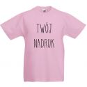 Koszulka dziecięca różowa z Twoim nadrukiem