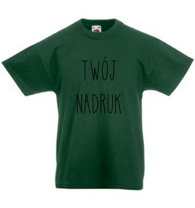 Koszulka dziecięca butelkowa zieleń z Twoim nadrukiem