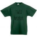 Koszulka dziecięca butelkowa zieleń z Twoim nadrukiem