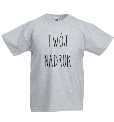 Koszulka dziecięca szara z Twoim nadrukiem