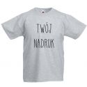 Koszulka dziecięca szara z Twoim nadrukiem