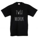 Koszulka dziecięca czarna z Twoim nadrukiem